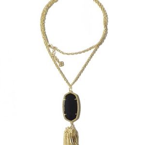 Kendra Scott Rayne Necklace Black and Gold